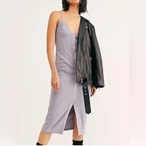 Intimately Free People Make It Snappy Milk Thistle Bodycon Slip Dress, M